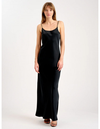 Slip - Slip Dress Long. Ebony Black